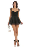Corset A line Romper in Black