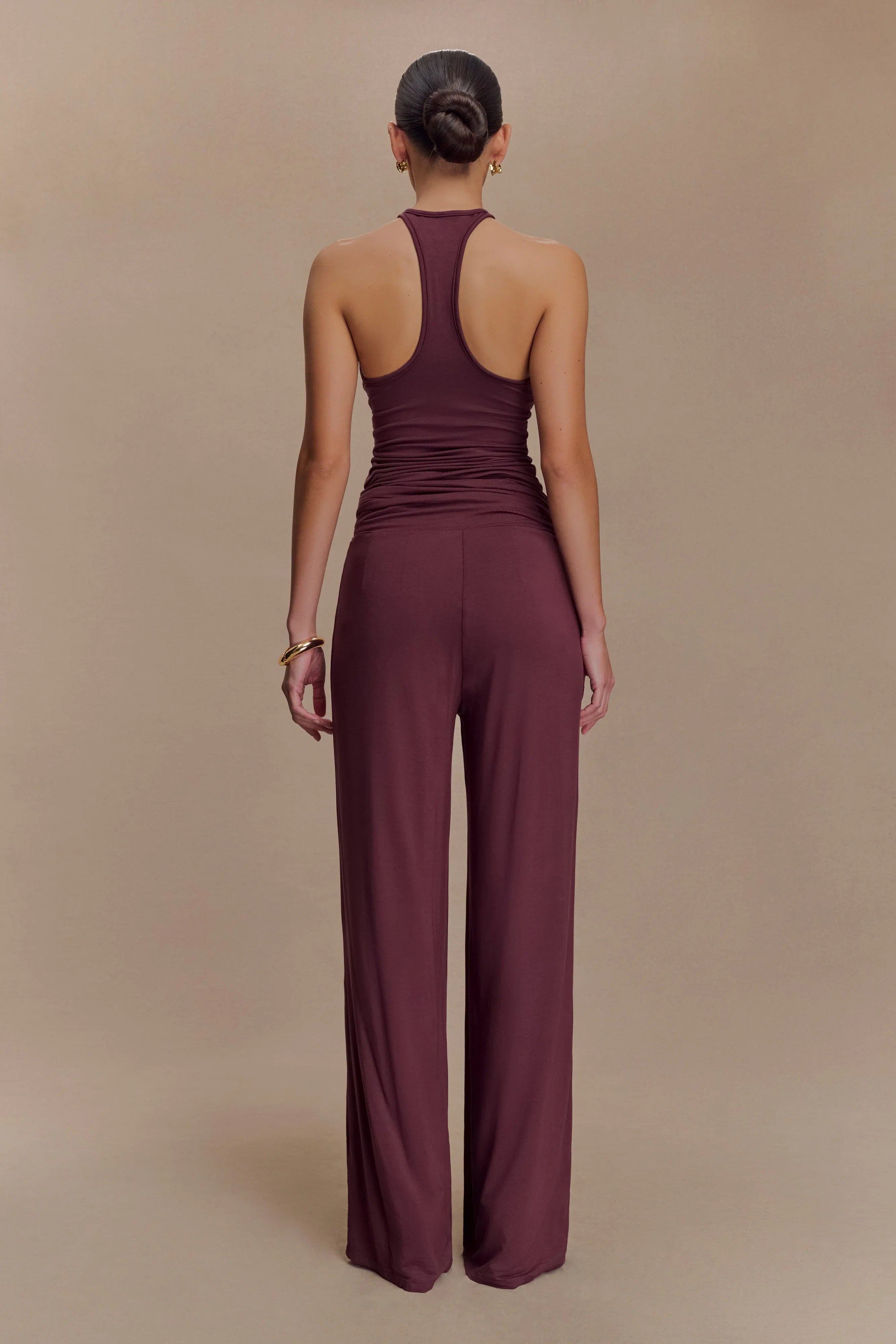 Ramona Modal Straight Leg Pant Mahogany