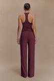 Ramona Modal Straight Leg Pant Mahogany