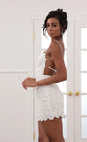 Crochet Lace Dress in White