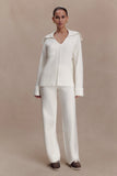 Kerrymae Straight Leg Knit Pants Off White