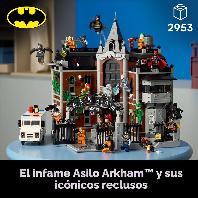 LEGO DC Batman Arkham Asylum Juego de construcción para adultos Decoración del hogar para dormitorio oficina o estante de libros Coleccionable para fanáticos de cómics y películas edades 18