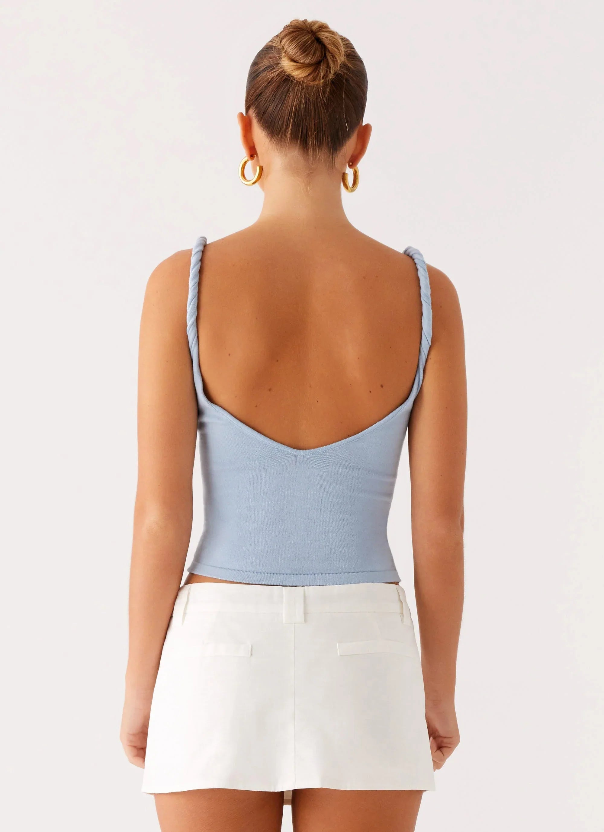 On Trend Linen Mini Skort White