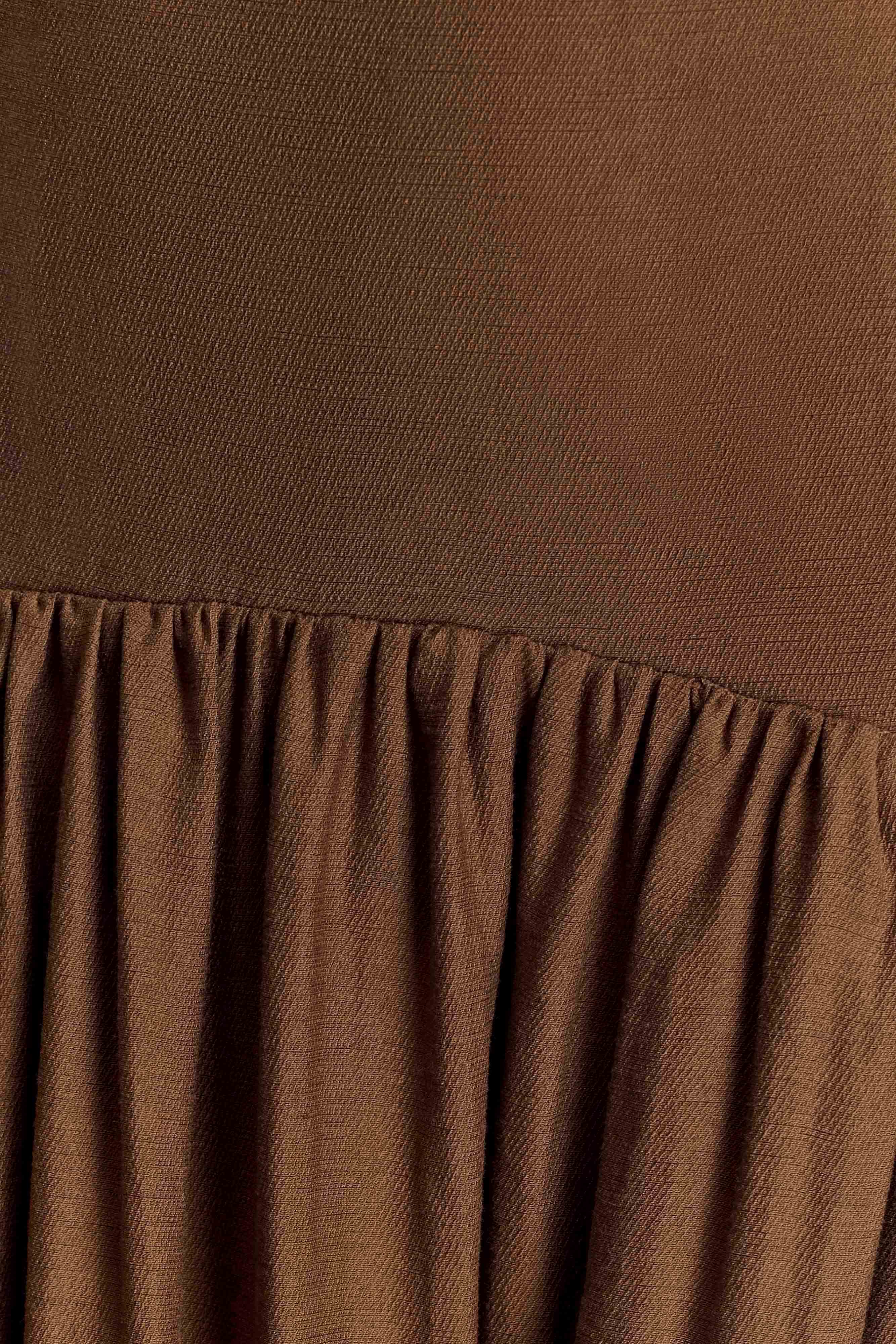 Darling Linen Maxi Dress Chocolate