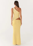 Seranella One Shoulder Maxi Dress Lemon