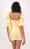 Satin Dress in Yellow