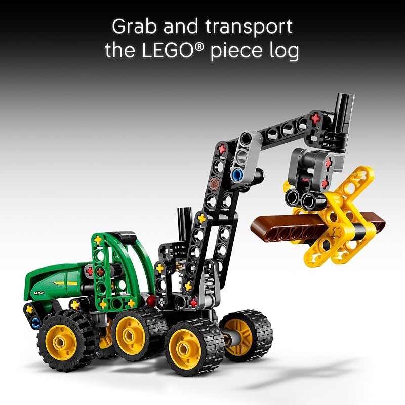 LEGO Technic John Deere 1470H Wheeled Harvester Building Toy for Kids Heavy Vehicle Playset W Realistic Suspension Steering STEM Toy for Boys Girls Ages 7 Gift Idea for Birthdays 42218