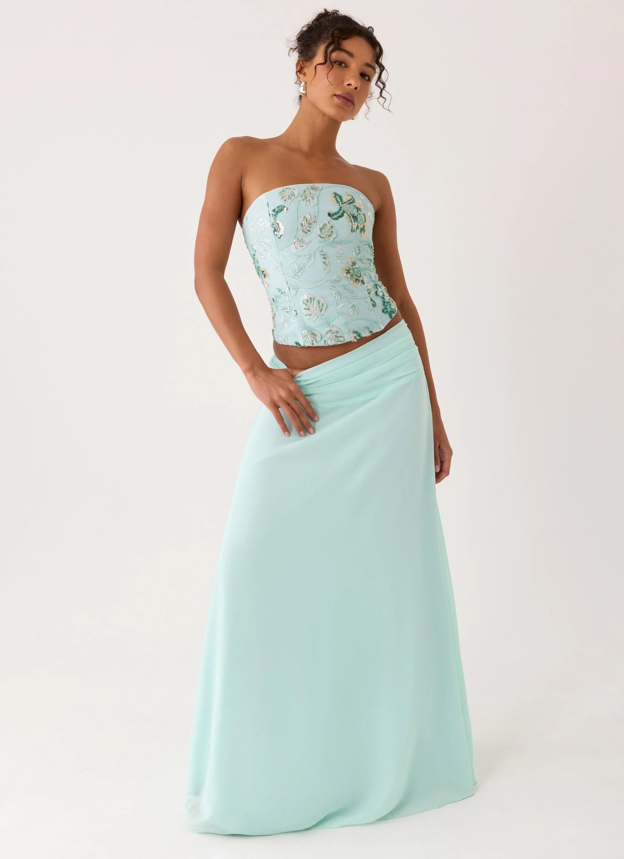 Natalya Maxi Skirt Pistachio