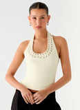 Scarla Halter Top Yellow