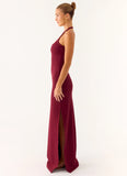 Kill This Love Ribbed Maxi Dress Dark Cherry