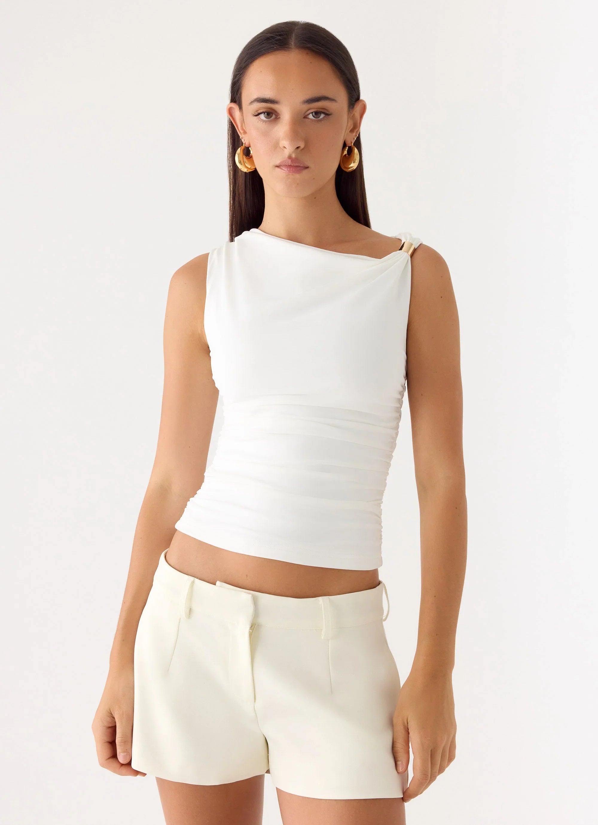 Short Notice Top White