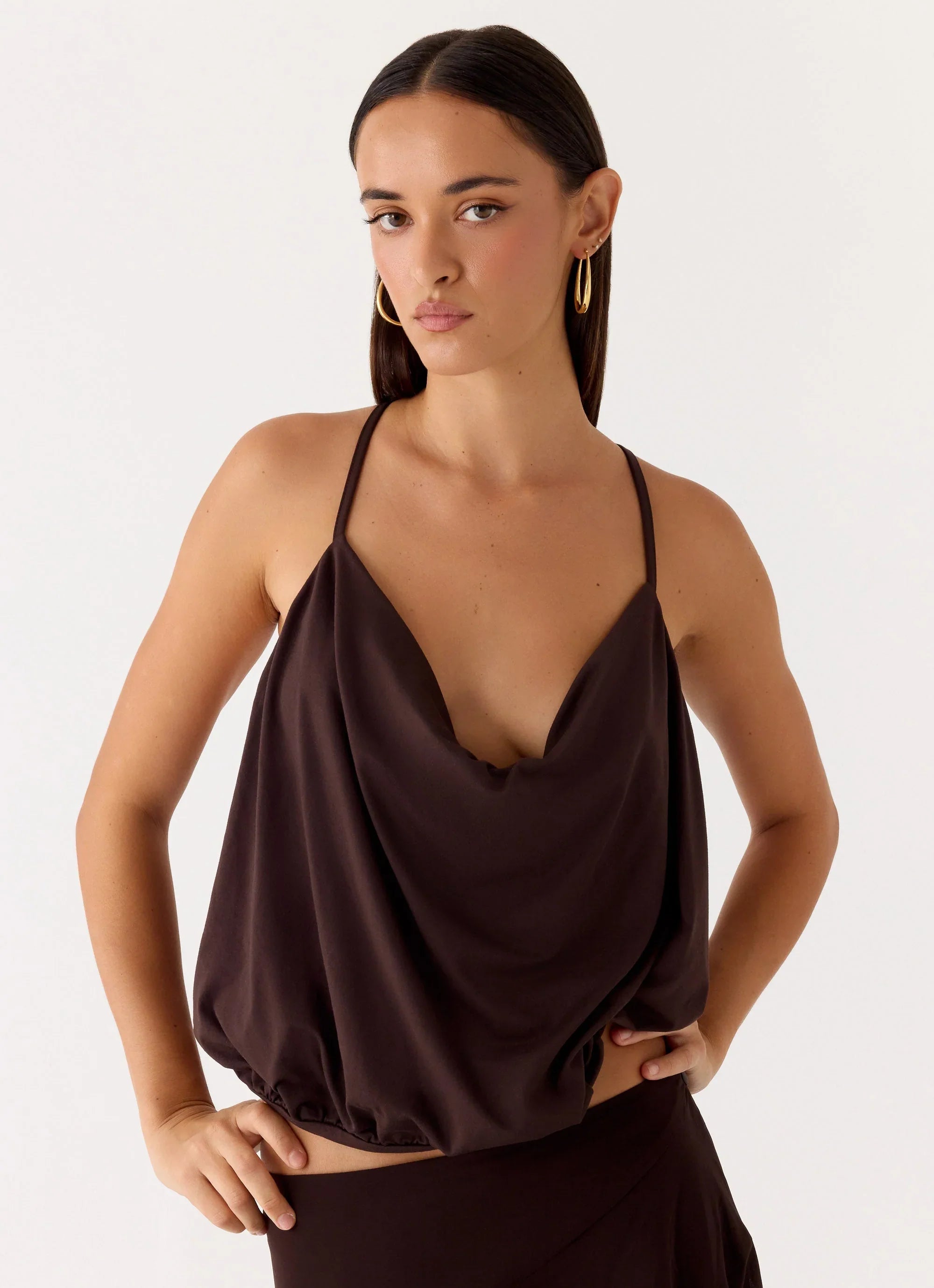Yaz Top Chocolate Plum
