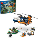 LEGO City Jungle Explorer Helicopter Toy at Base Camp Kids Toy Adventure Building Set for Boys Girls Ages 8 with 5 Minifigures Gorilla Figures Gift Ideas for Birthdays 60437