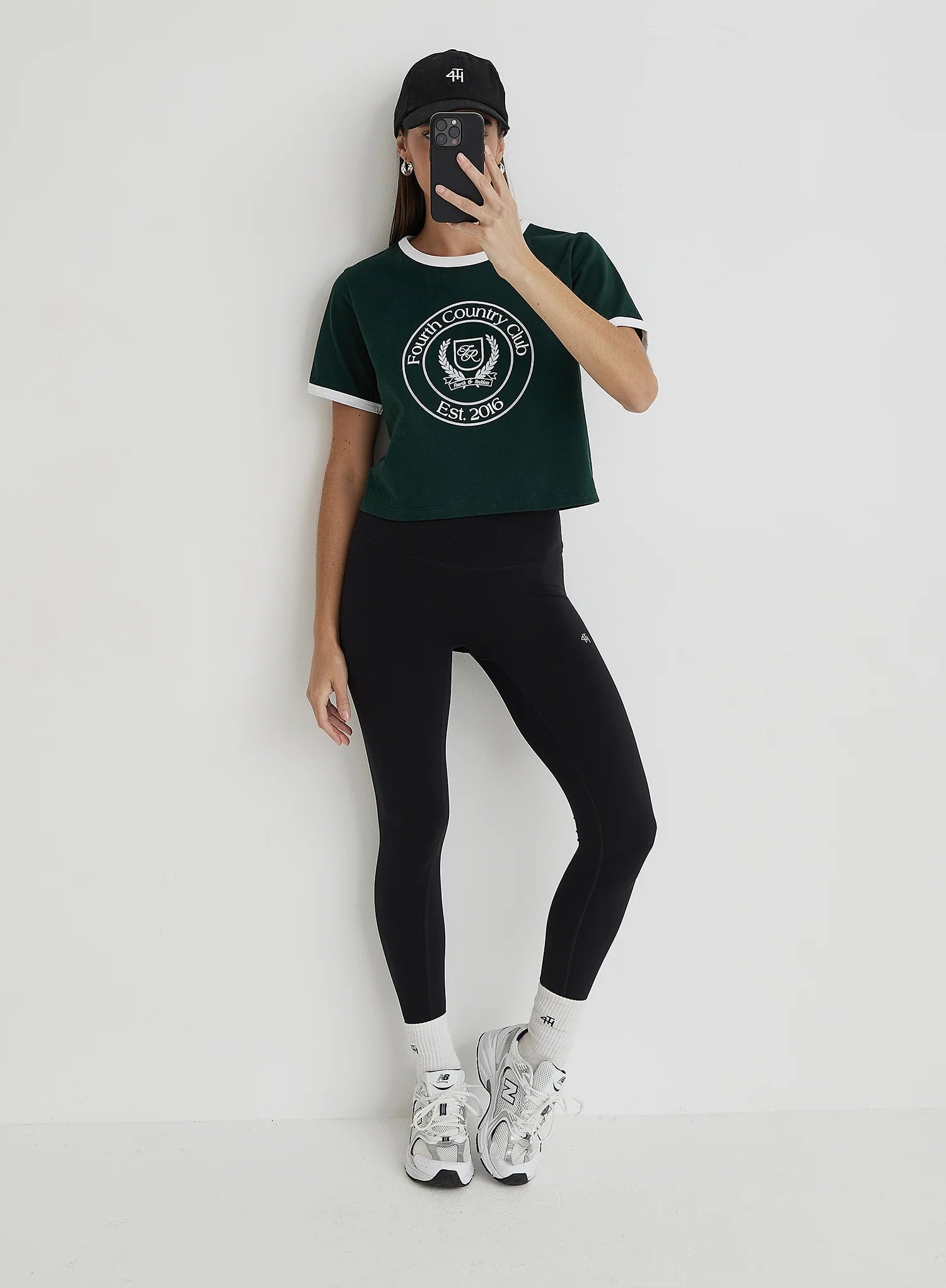 Green Fourth Country Club Cropped T Shirt