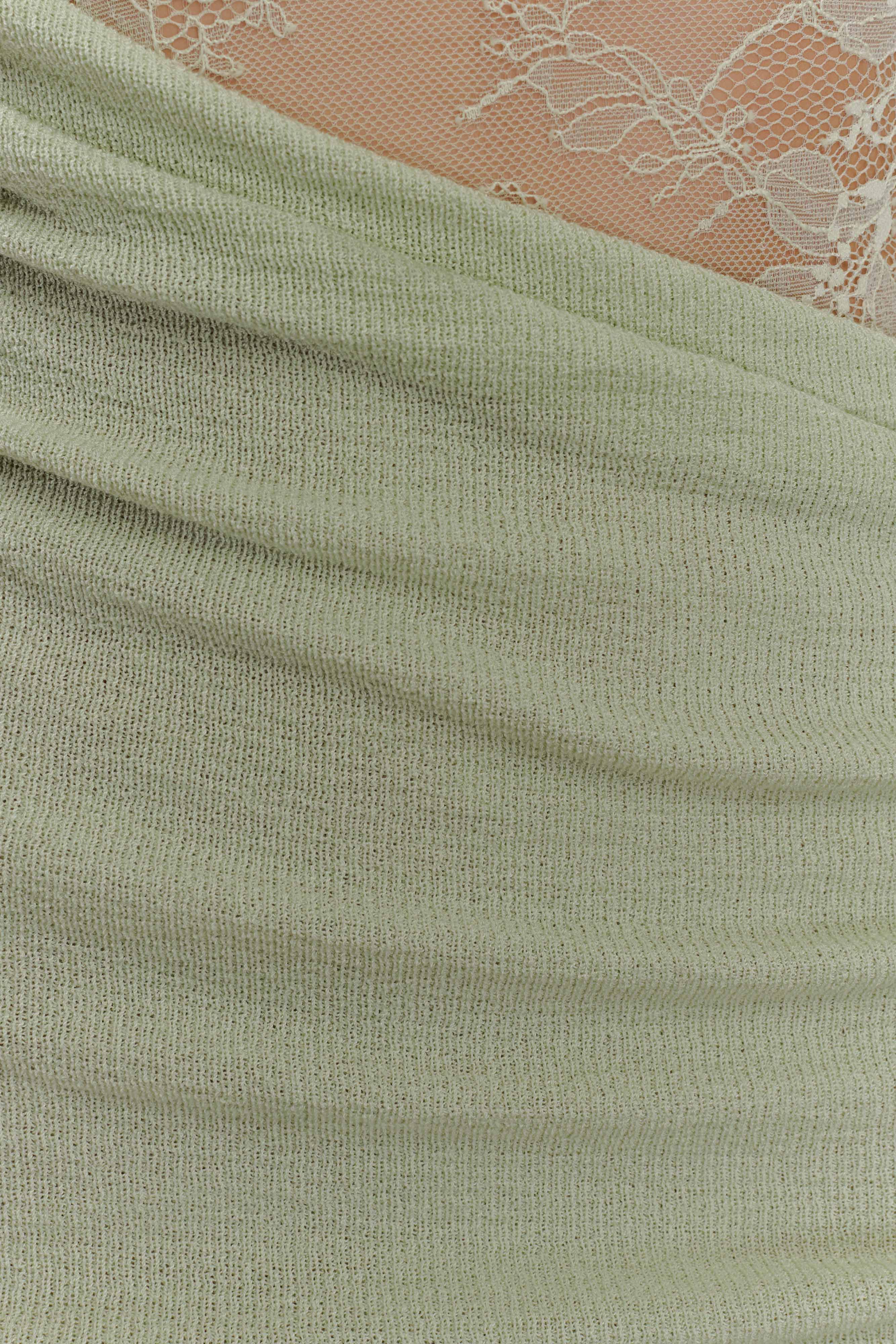 Luxie Lace Knit Mini Dress Pastel Green