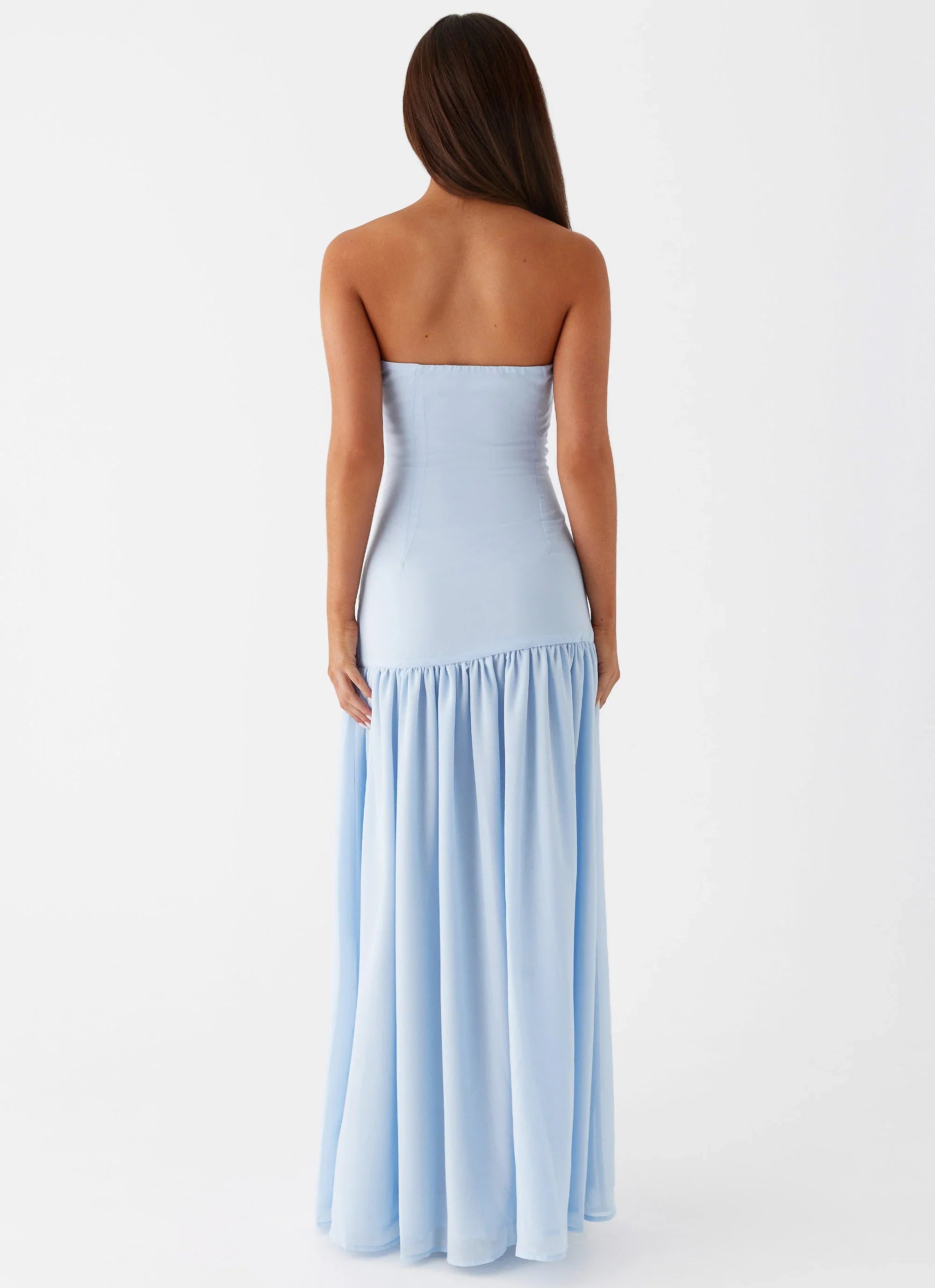 Eden Strapless Maxi Dress Blue