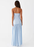 Eden Strapless Maxi Dress Blue