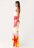 Iroha Strapless Maxi Dress Frangipani Yellow
