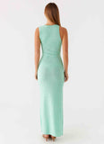 Offshore Knit Maxi Dress Pastel Green