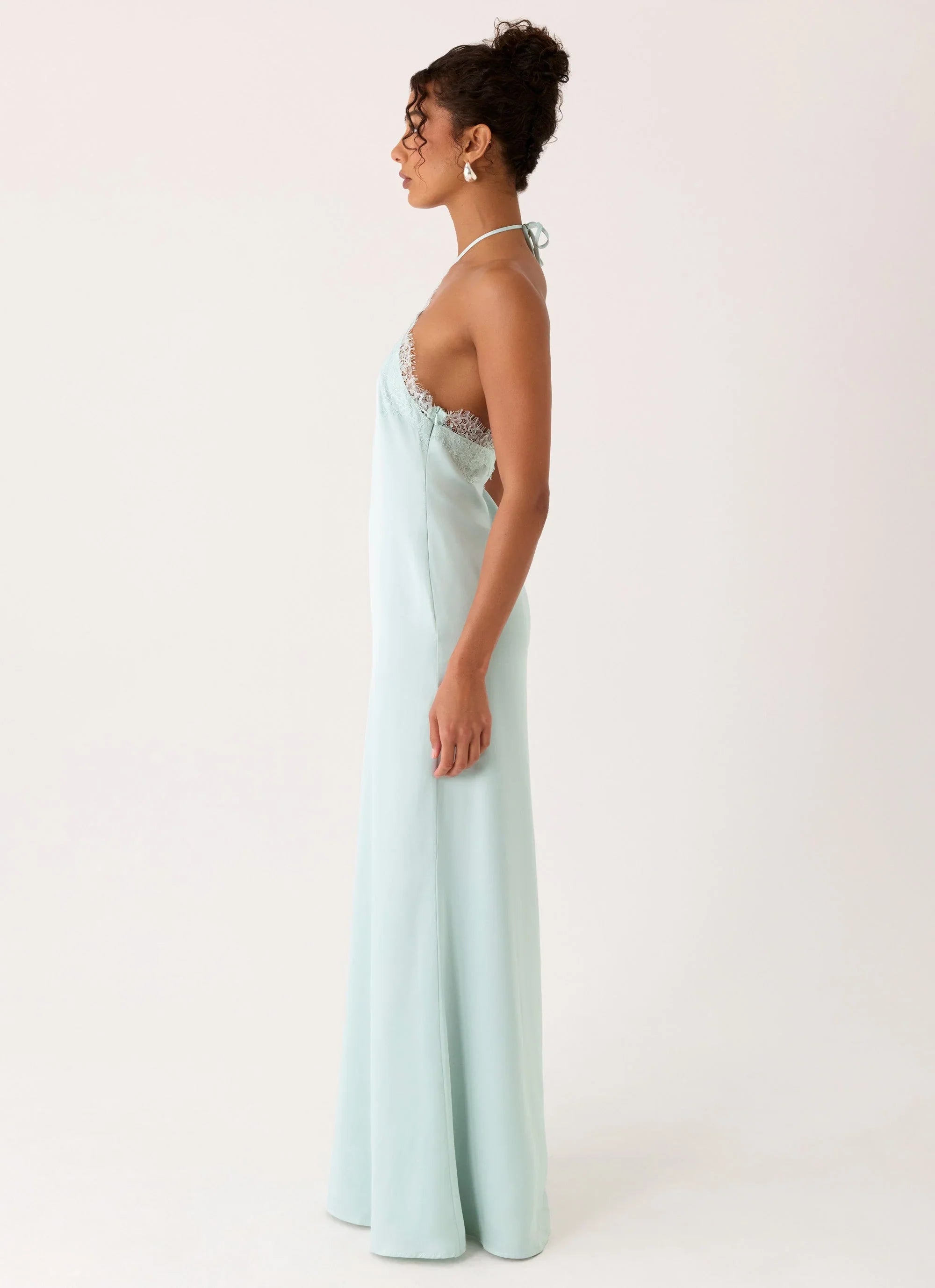 Samaria Halter Maxi Dress Aqua