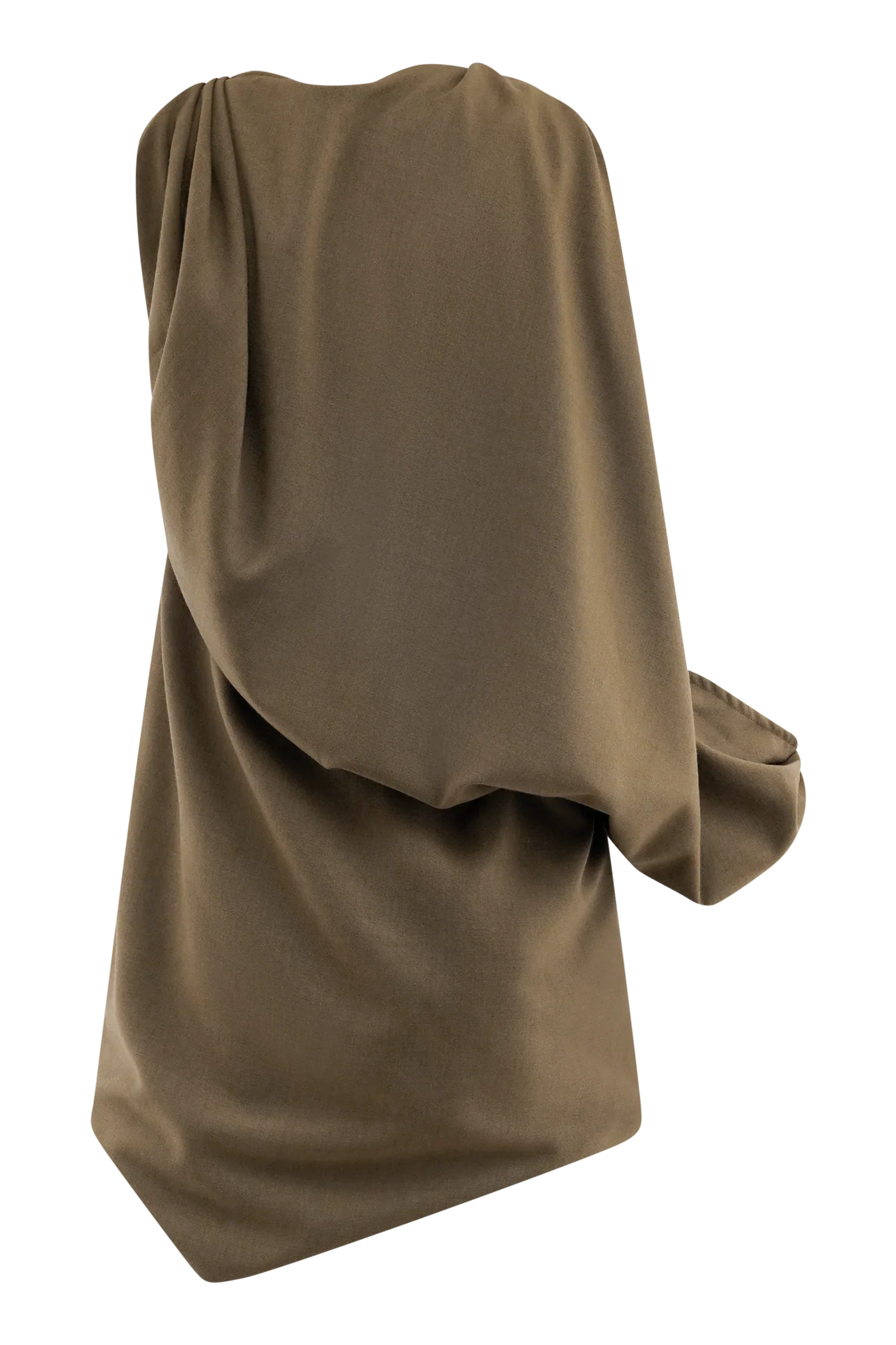 Gabriella Draped Mini Dress Light Brown Marle