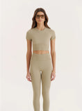 Sage Seamless Gym Crop Top