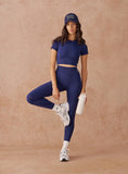 Navy Sculpting Seamless Gym Leggings