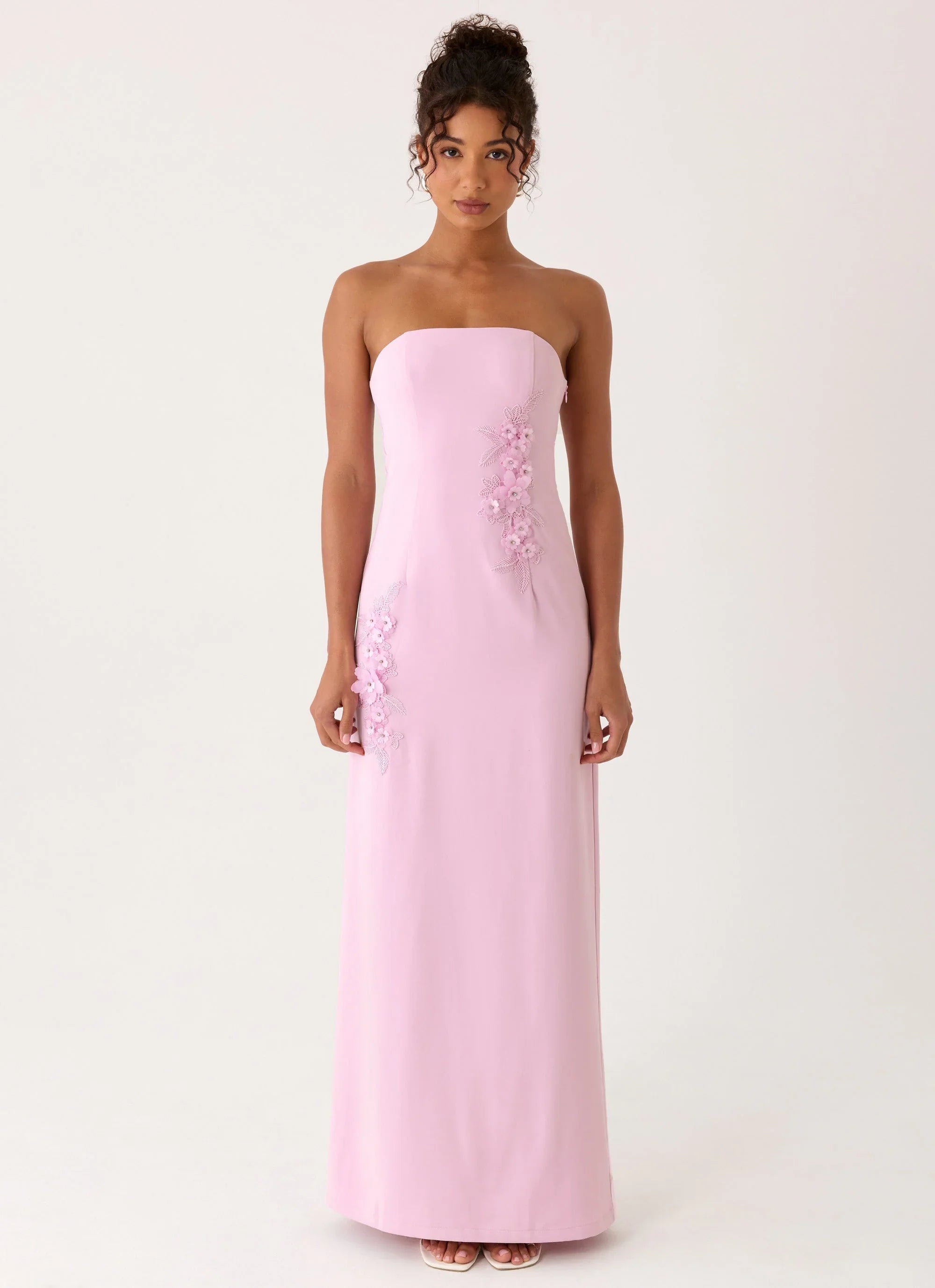 Monelise Strapless Maxi Dress Pink