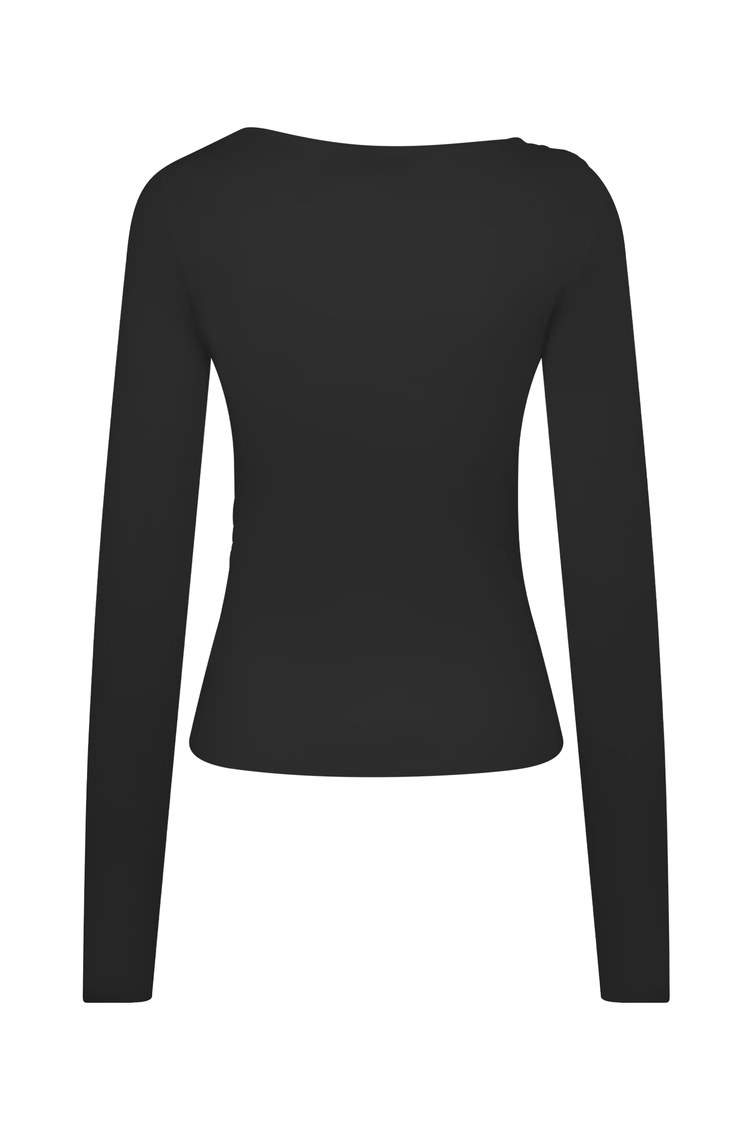 Culver Draped Twist Knit Top Black