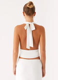 Ashi Cowl Top White