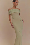 Brynn Orchid Knit Maxi Dress Pastel Green