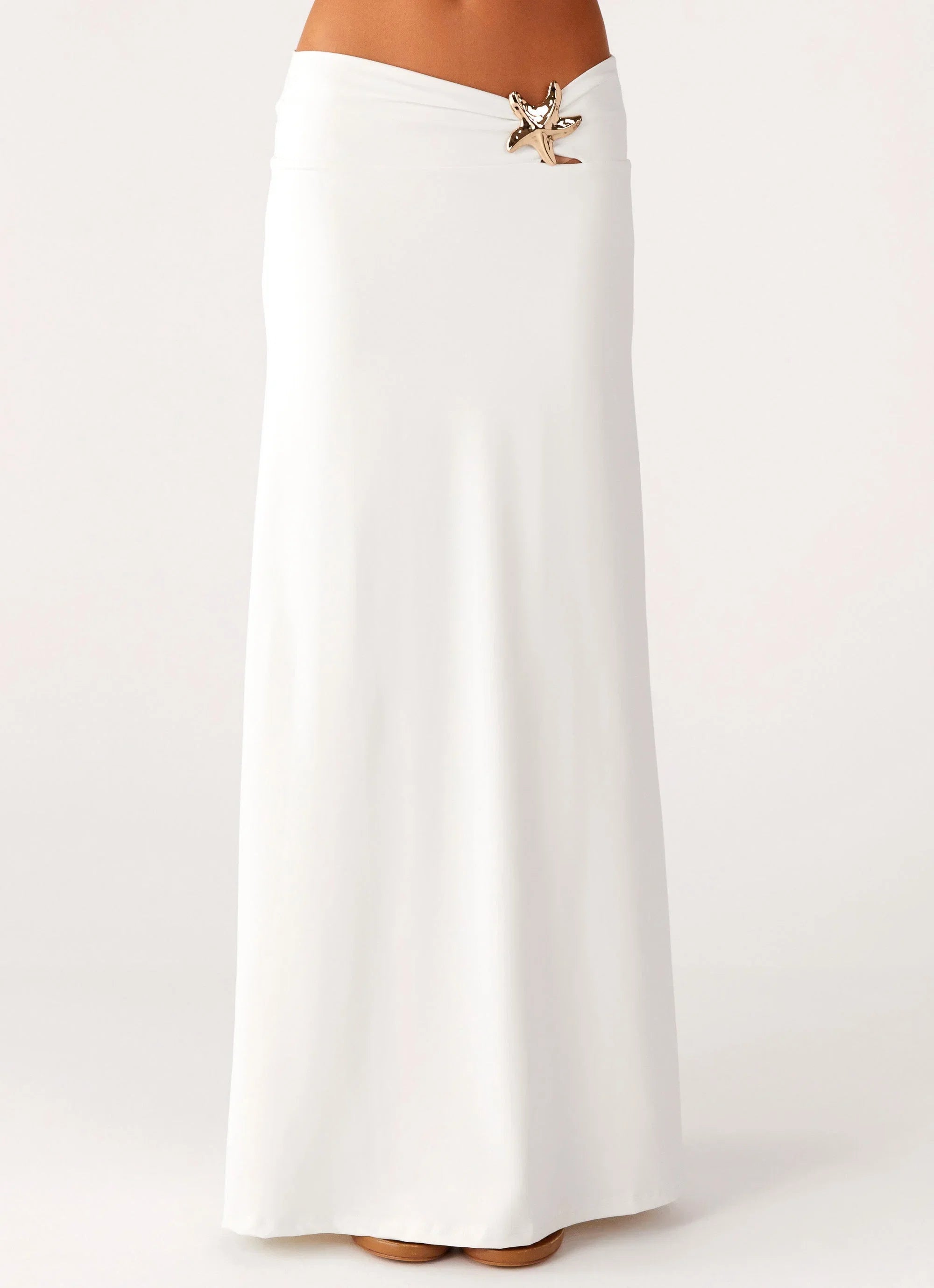 Shoreline Glow Maxi Skirt Off White