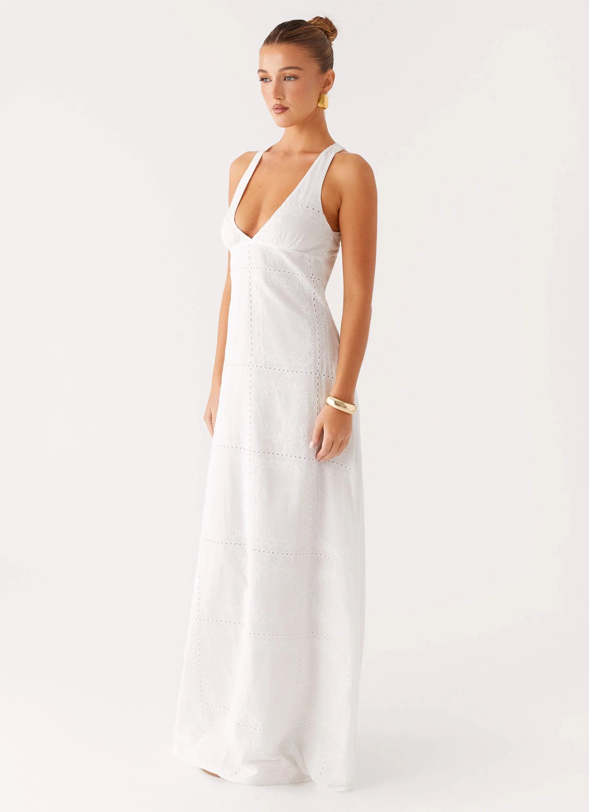 Kiana Halter Maxi Dress White