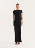 Black Jersey Cut Out Maxi Dress