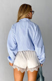 Lee Blue Stripe Funnel Neck Jacket PRE ORDER