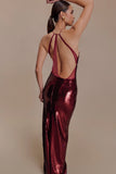 Baldwin Sequin Cut Out Maxi Dress Mahogany