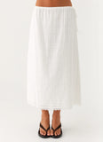 Sweet Lullaby Midi Skirt White