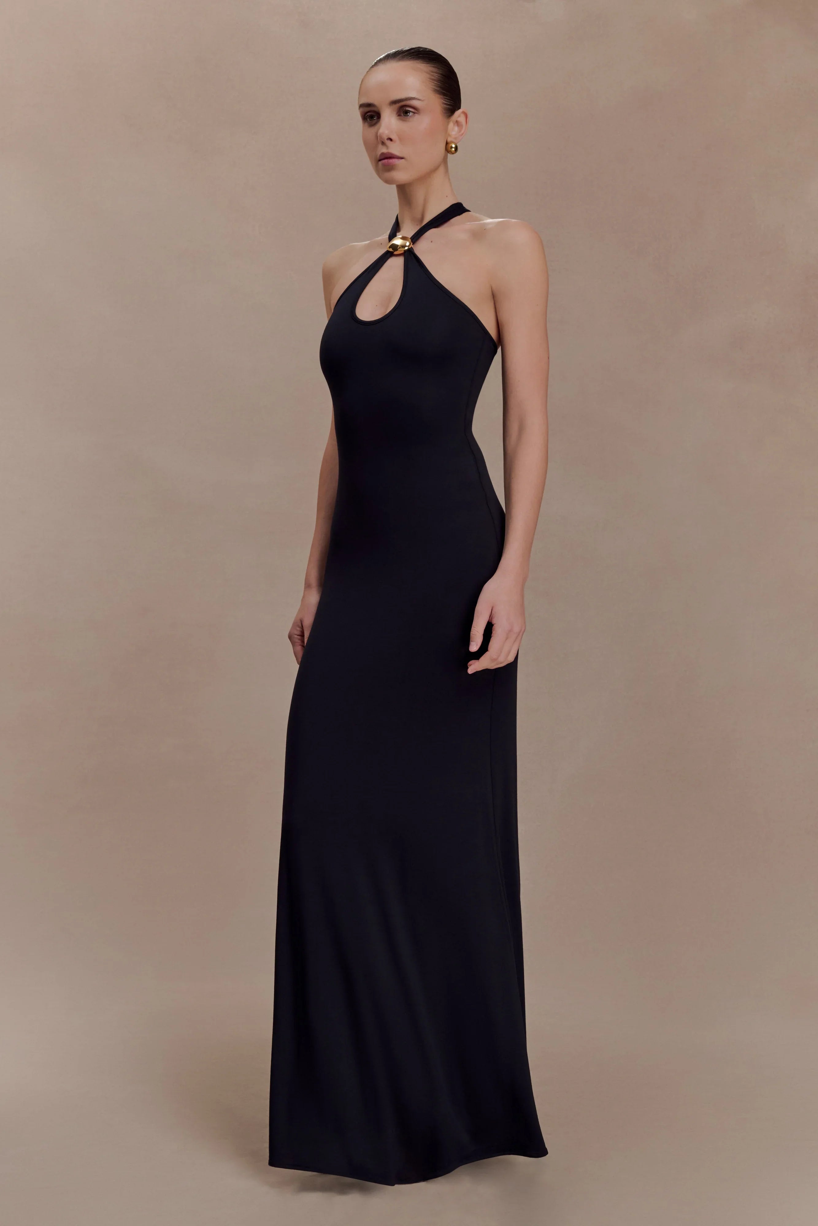 Ramona Modal Maxi Dress With Hardware Black