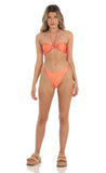 Iridescent Halter Bikini Set in Orange