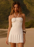 Sabelle Halter Mini Dress White