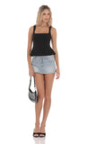 Pearl Open back Top in Black