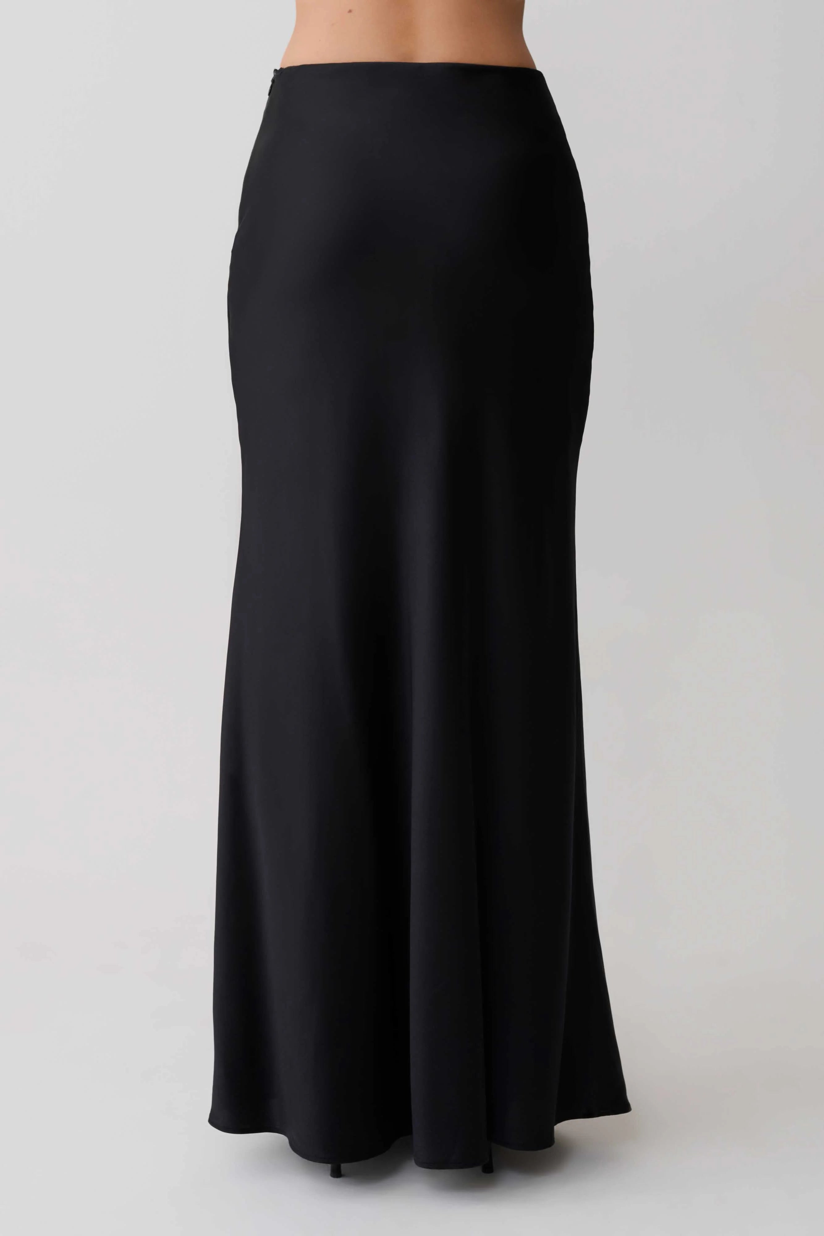 Sabrina Silk Blend Maxi Skirt Black