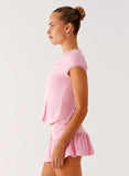 Landon Button Up Top Pink