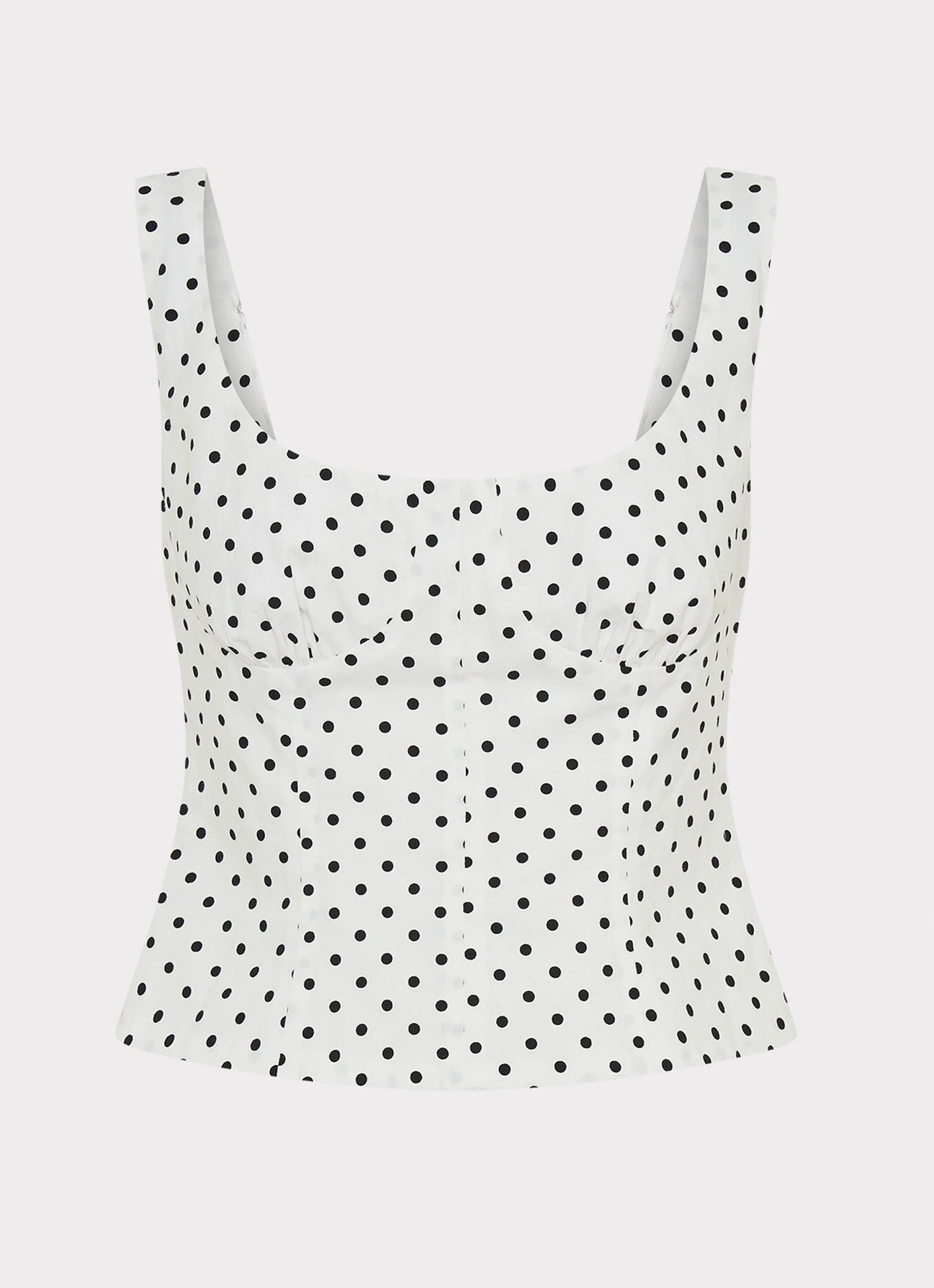 Coastline Bustier Top White Polka Dot