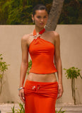 Selmah Hardware Maxi Skirt Tangerine