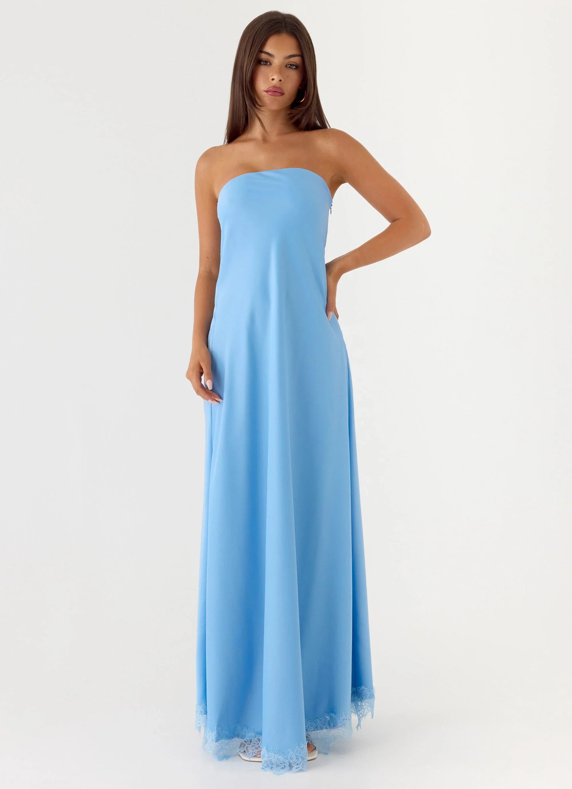 Yanina Strapless Maxi Dress Blue