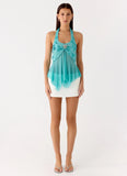Feature Me Beaded Top Blue