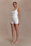 Blanca Stretch Crepe Shorts White
