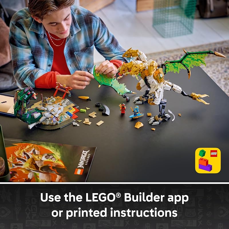 LEGO NINJAGO Ultra Dragon Battle 71872 Collectible Building Toy for Boys Girls Ages 12 Display Set for Bedroom or Desk 4 Minifigures 2178 pieces Gift Ideas