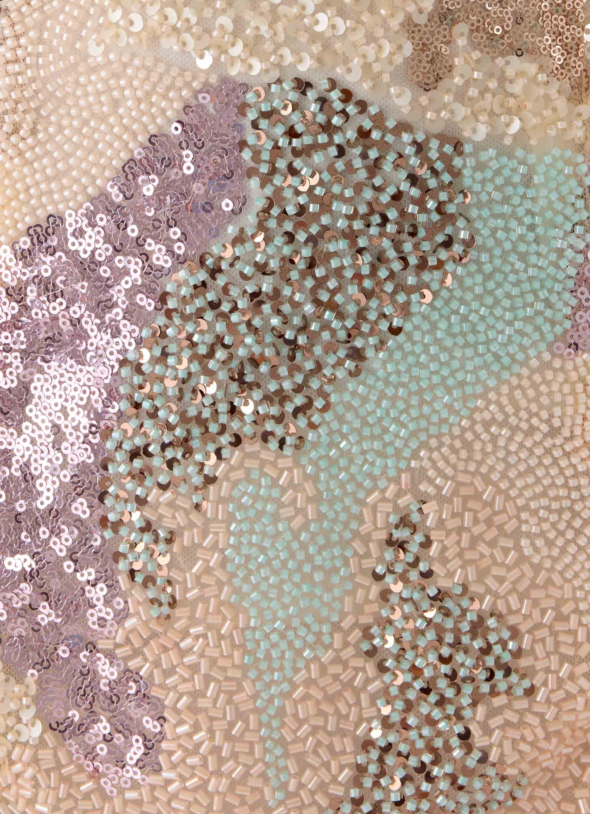 Leena Strapless Beaded Mini Dress Swirl Sequin